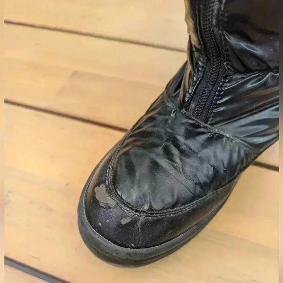 Pajar Black Kids Winter Snow Boots Girls Waterproof Thermal Nylon Size 3 - Picture 4 of 8